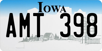 IA license plate AMT398