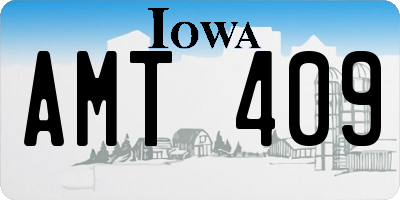 IA license plate AMT409
