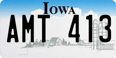 IA license plate AMT413