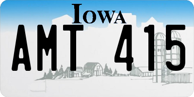 IA license plate AMT415