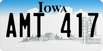 IA license plate AMT417