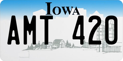 IA license plate AMT420