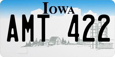 IA license plate AMT422