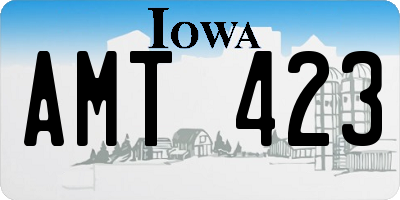 IA license plate AMT423