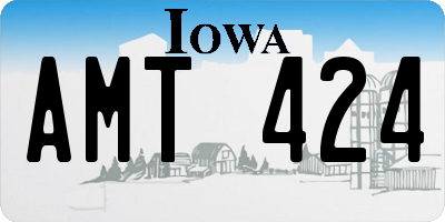 IA license plate AMT424
