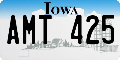 IA license plate AMT425