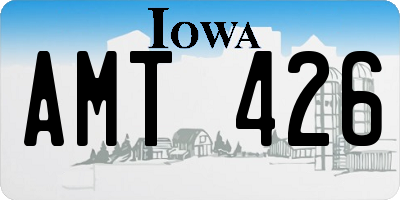 IA license plate AMT426