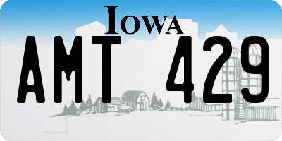 IA license plate AMT429