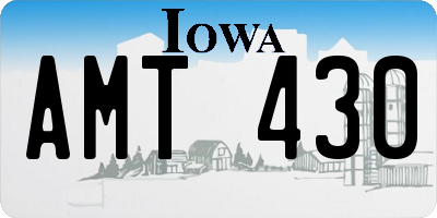IA license plate AMT430