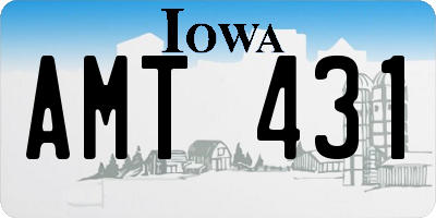 IA license plate AMT431