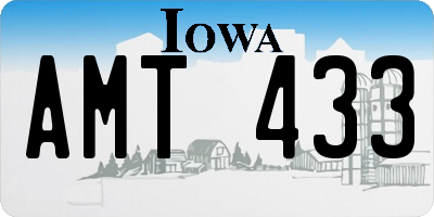 IA license plate AMT433
