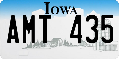 IA license plate AMT435