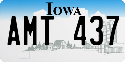 IA license plate AMT437