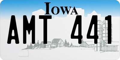 IA license plate AMT441