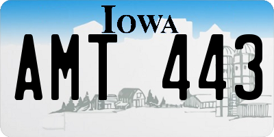 IA license plate AMT443