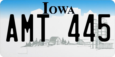 IA license plate AMT445