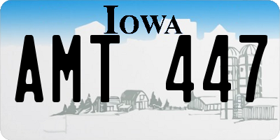 IA license plate AMT447