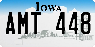 IA license plate AMT448