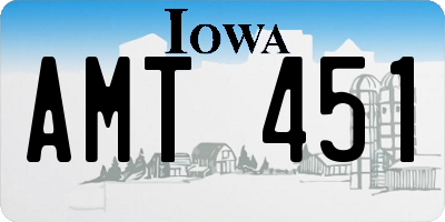 IA license plate AMT451