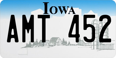 IA license plate AMT452