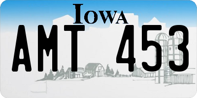 IA license plate AMT453