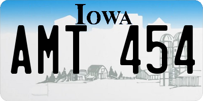 IA license plate AMT454