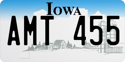 IA license plate AMT455