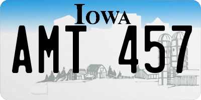 IA license plate AMT457