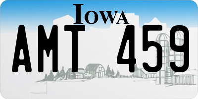 IA license plate AMT459