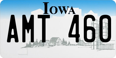 IA license plate AMT460