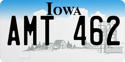 IA license plate AMT462