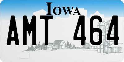 IA license plate AMT464