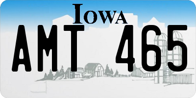 IA license plate AMT465