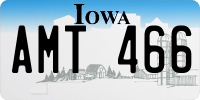 IA license plate AMT466