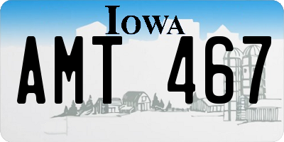 IA license plate AMT467