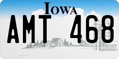IA license plate AMT468