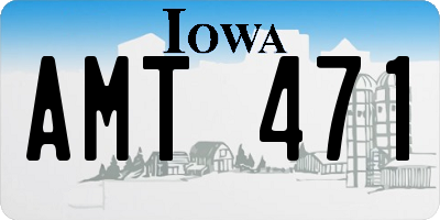 IA license plate AMT471