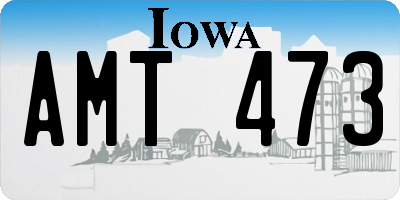 IA license plate AMT473