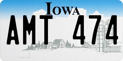 IA license plate AMT474