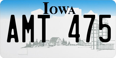 IA license plate AMT475