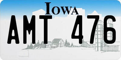 IA license plate AMT476