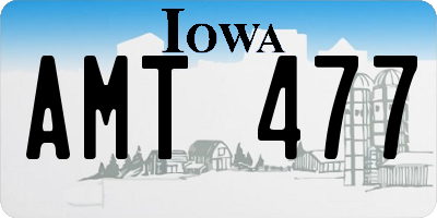 IA license plate AMT477