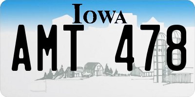 IA license plate AMT478