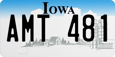 IA license plate AMT481