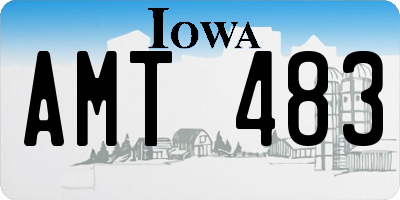 IA license plate AMT483
