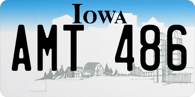 IA license plate AMT486