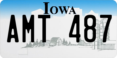 IA license plate AMT487