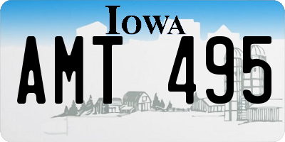 IA license plate AMT495