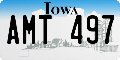 IA license plate AMT497