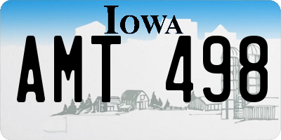 IA license plate AMT498